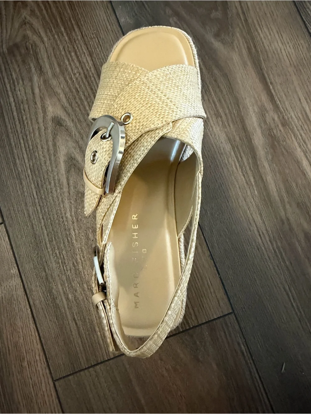 Marc Fisher LTD Renda Slingback Espadrille Platform Wedge Sandal - 8